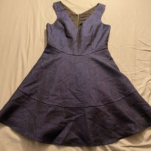 Express Iridescent Blue Structured Party Dress